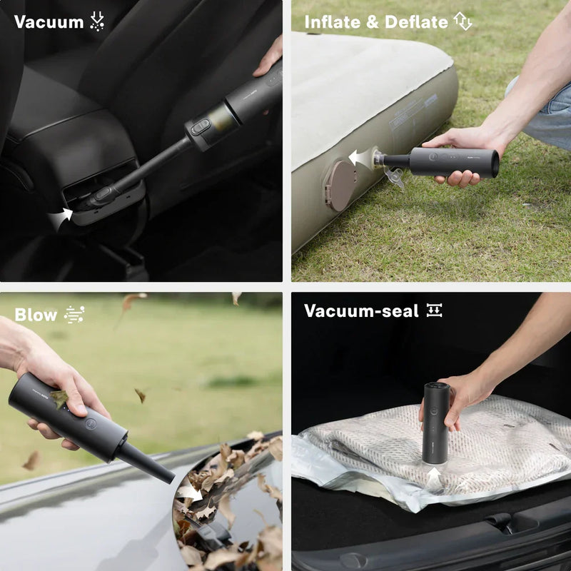 HOTO 4-in-1 Air Duster & Vacuum – Handheld 20,000 Pa Strong Suction, Blower/Inflator, Compact for Car, Desk & Home Use - Hoto India