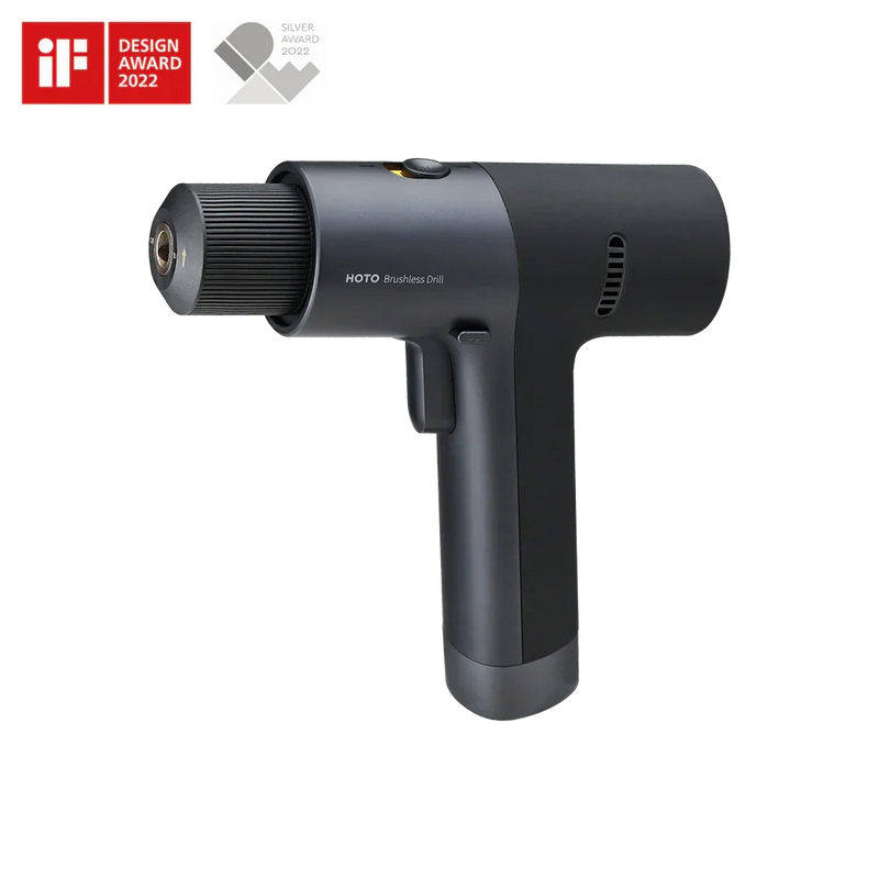 HOTO Cordless Brushless Electric Drill | 30 N·m Torque, 1400 RPM, USB-C Rechargeable, 18-Piece Bit Set – Home DIY, Wood & Metal Drilling Kit - Hoto India