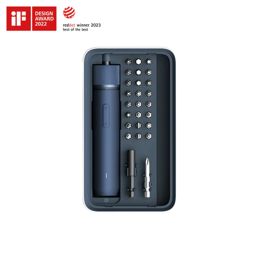 HOTO Electric Screwdriver Kit, 3.6V Cordless Screwdriver Set, Upgraded Capacity, Magnetic Case Lid, Mechanical Knob, 25 S2-steel Bits, 1500 mAh 800 Times, Manual & Electric, USB-C Charging, LED Light - Hoto India