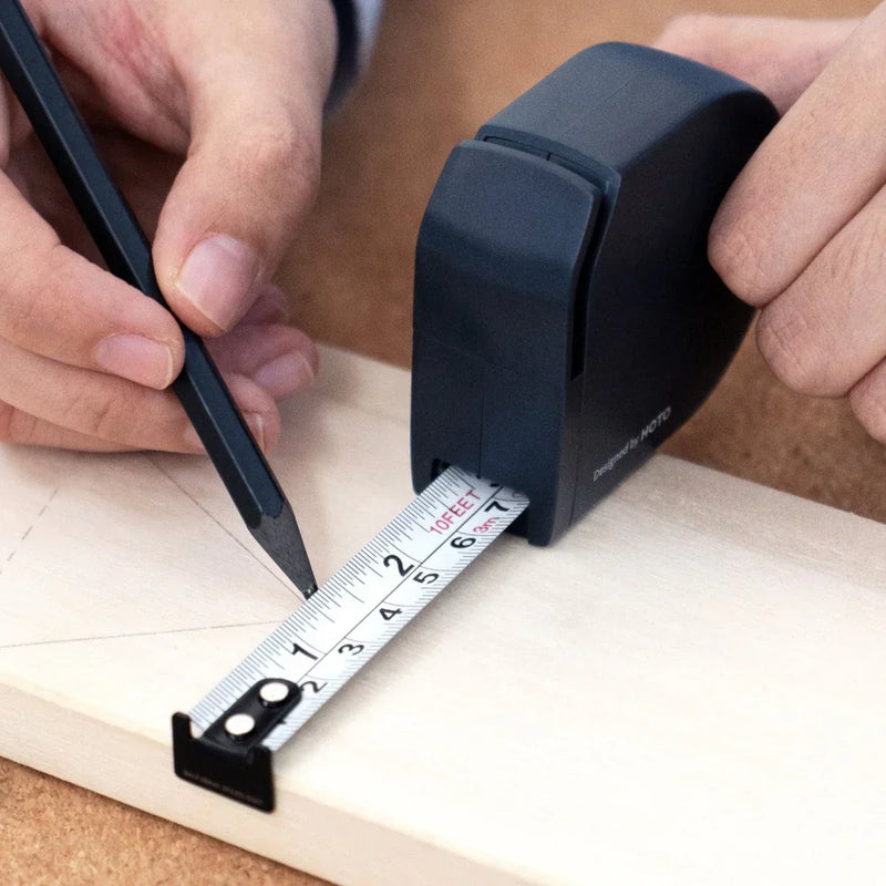 HOTO Self-Lock Measure Tape – 10 ft/3 m Dual-Scale (Metric & Imperial) Tape Measure with Auto-Lock Blade, Shock-Absorbent Case, Compact & Accurate Measuring Tool - Hoto India