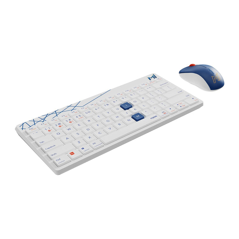Rapoo 8000M Multi-mode Wireless Keyboard & Mouse Combo – Mumbai Indians Edition