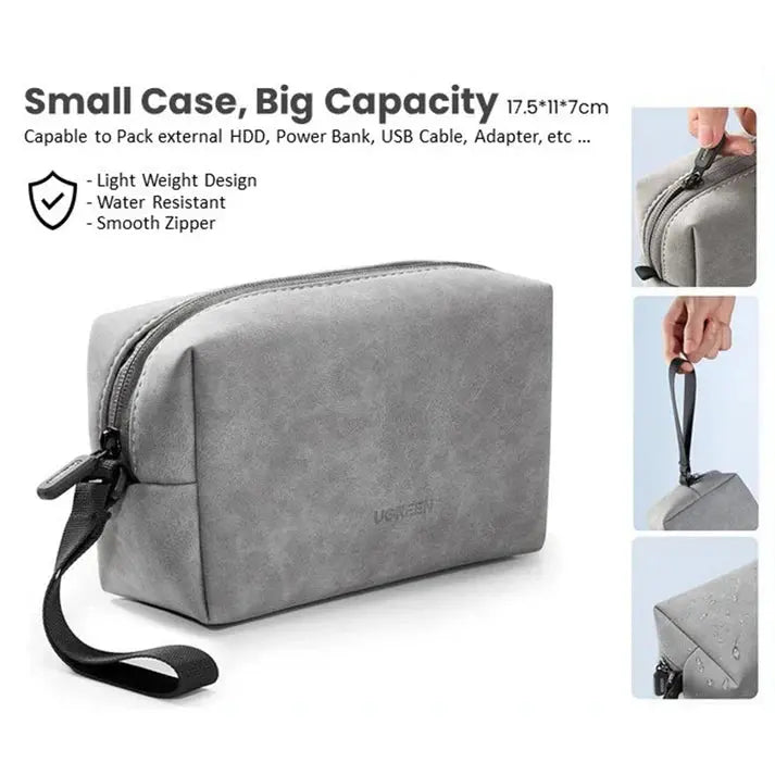UGREEN Electronics Accessories Storage Bag with Lanyard (Gray)(80520) TeckPot