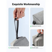 UGREEN Electronics Accessories Storage Bag with Lanyard (Gray)(80520) TeckPot