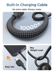 UGREEN MagFlow Air 75982 10000mAh Qi2 magnetic power bank built-in charging cable