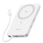 UGREEN MagFlow Air 75983 10000mAh Qi2 magnetic power bank, lunar white
