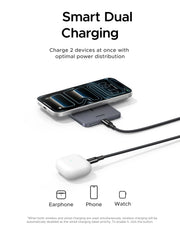 UGREEN MagFlow Air 75984B 5000mAh magnetic power bank, space grey, smart dual charging