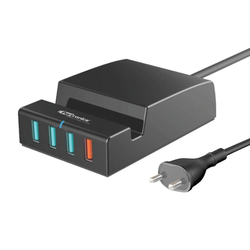 Portronics Q- charger 6.0A' QC Charger with 4 USB Ports TeckPot