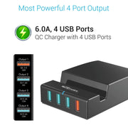 Portronics Q- charger 6.0A' QC Charger with 4 USB Ports TeckPot
