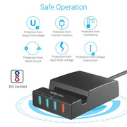 Portronics Q- charger 6.0A' QC Charger with 4 USB Ports TeckPot