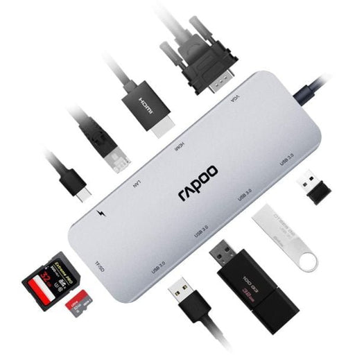 Rapoo XD200C 10-in-1 USB-C Multifunction Adapter