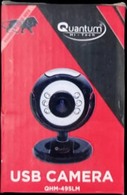 Quantum QHM495LM 25MP USB PC Web Camera With Night Vision & In-Built Mic(Open Box/Renewed) Quantum