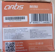 Artis Mini 2.0 USB Multimedia Speakers-Blue(Open Box/Renewed) Artis