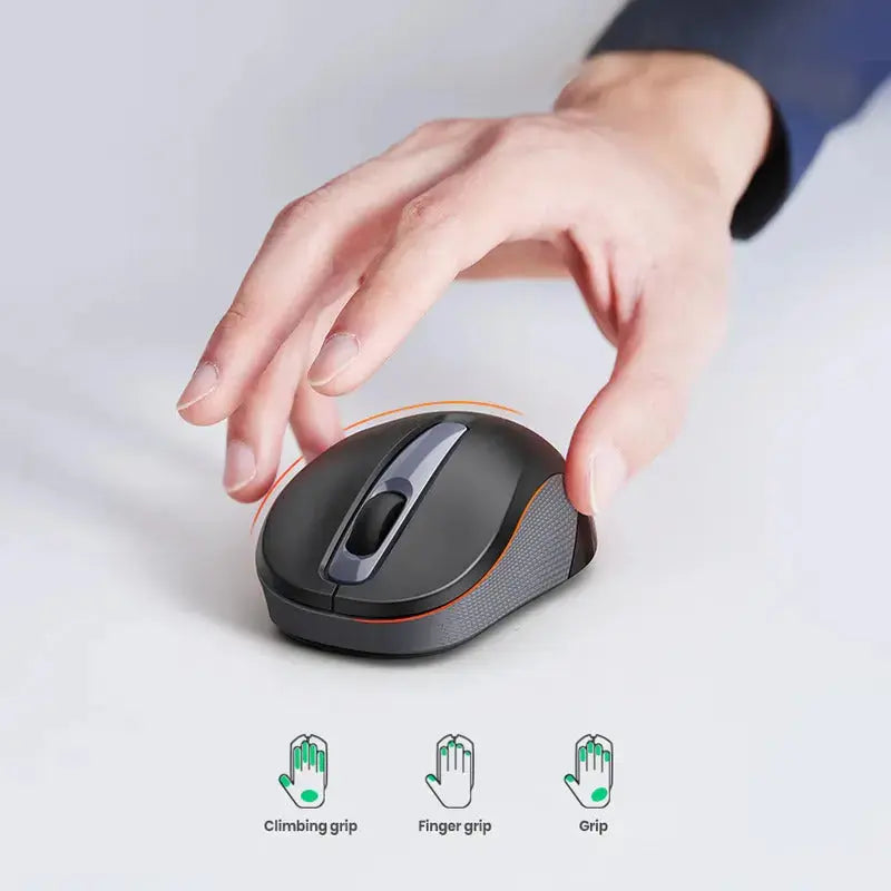 UGREEN 2.4G Silent Wireless Optical Mouse Metal Scroll USB Receiver 2400 DPI PC Laptop Computer Chromebook MacBook (90371) Ugreen