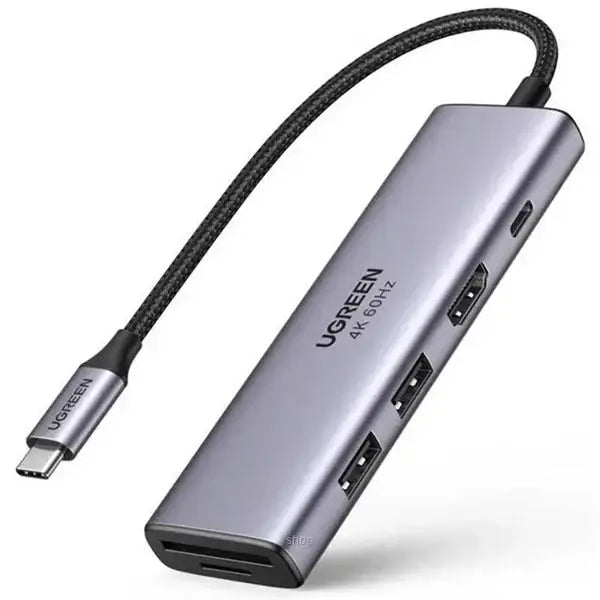 UGREEN USB-C 7-in-1 Multifunctional Adapter HDMI 2 USB-C 3.2 USB-A 3.2 SD/TF Card Reader 100W PD Hub Dock (45521) Ugreen