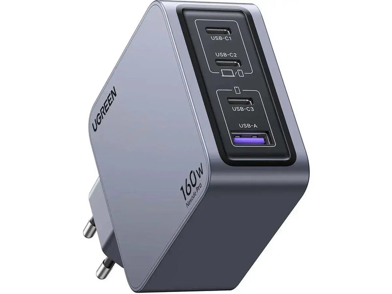 UGREEN Nexode Pro 160W GaN Charger 4-Port Desktop Station 3 USB-C 1 USB-A with Cable MacBook Pro iPhone 15 iPad 25877 Ugreen