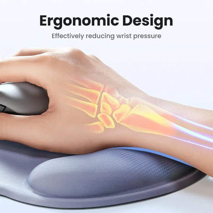 UGREEN Ergonomic Mouse Pad Wrist Rest Support Slow Rebound Memory Foam Pain Relief Easy Glide Non-Slip Gaming Work (25245)