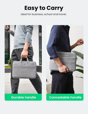 UGREEN Laptop Carry Bag for 14–14.9″ | Water-Resistant Protective Sleeve with Three-Layer Protection & Organized Front Pocket (Gray, Model 50337) TeckPot
