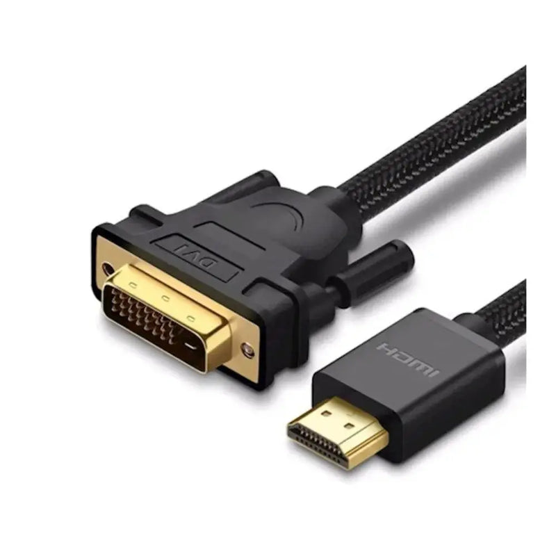 UGREEN 1.5M HDMI to DVI 24+1 Cable Braided High Speed Adapter 1080P Full HD Video Converter Laptop PC Monitor Projector HDTV 50750 Ugreen