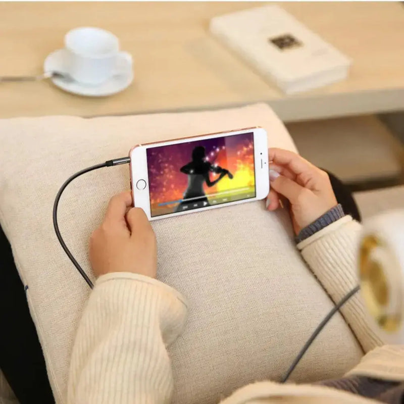 UGREEN 1M 3.5mm Male to Male Audio Cable 24K Gold Plated Aluminum Shell AUX Stereo Cable Car Headphone Speaker 10733 Ugreen