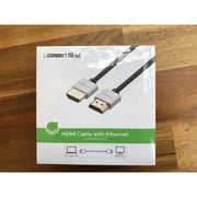 UGREEN 1M HDMI 2.0 Cable Male to Male Zinc Alloy 4K@60Hz 18Gbps HDR 3D Ethernet PS5 PS4 Xbox Nintendo Switch Apple TV Silver 30476 Ugreen