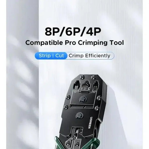 UGREEN RJ45 Crimping Tool NW304 (35971) – 3-in-1 Ethernet Cable Crimper, Cutter & Stripper for CAT5/CAT6/CAT7/CAT8 TeckPot