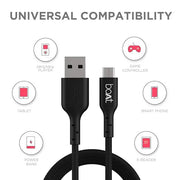 boAt para-Armour Micro USB cable 1.5 Meter- Black BOAT