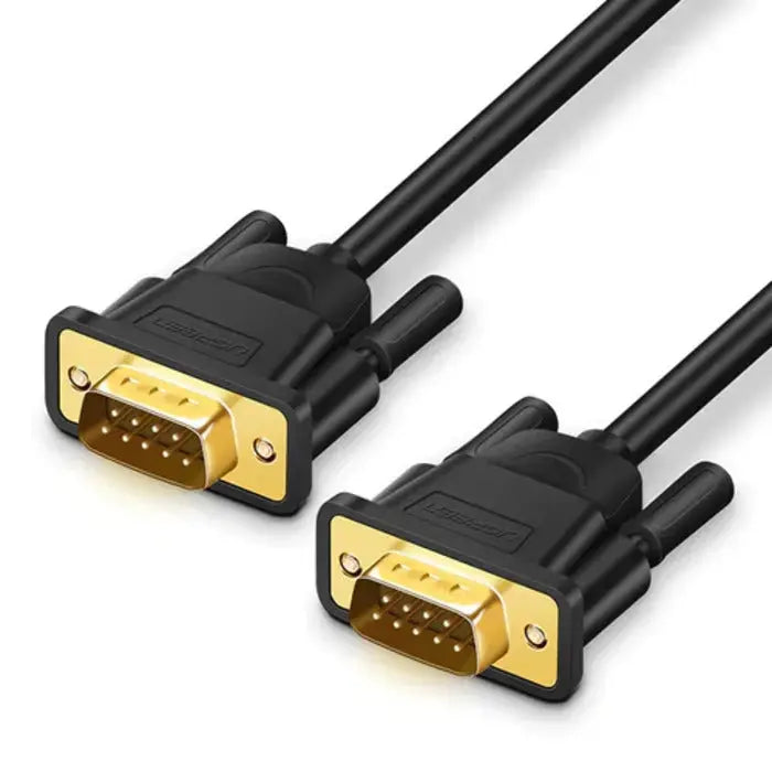 UGREEN 1.5M DB9 RS232 Male to Male Cable Serial Port Adapter Computer COM Port Connection Industrial Equipment 20153 Ugreen