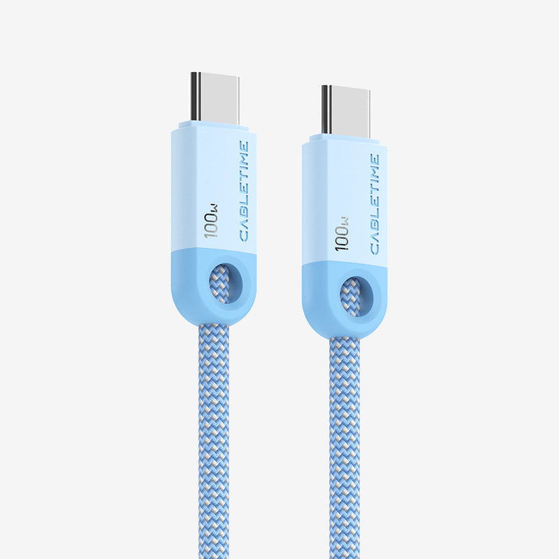 CABLETIME 100W Braided USB-C to USB-C Fast Charging Cable, 480Mbps – product view 1 | CUP0E/CUP0H/CUP0L/CUP1E/CUP1H/CUP1L