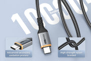 CABLETIME 100W Braided USB-C to USB-C Fast Charging Cable with E-Marker – feature detail 10 | CU03H/CU03L