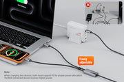 CABLETIME 2-in-1 USB-C to Dual USB-C 140W Charging Cable, 1.5m – feature detail 11 | CU14J