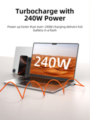 CABLETIME 240W Magnetic Braided USB-C to USB-C Charging Cable, 480Mbps – product view 6 | CU06H/CU06L/CU08H/CU08L