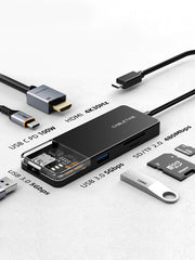 CABLETIME 6 In 1 USB Type C Multiport Hub with 4K HDMI 100W Power Delivery | CB04B