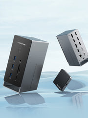 CABLETIME 18-IN-1 8K DisplayLink Dock Triple Monitor for Mac/Windows | CB18D