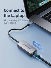 CABLETIME USB 3.1 Type C to 2.5G Rj45 Ethernet Lan Adapter for MacBook Pro/Air, iPad Pro,Dell XPS, Surface Laptop, Mac | CB57G