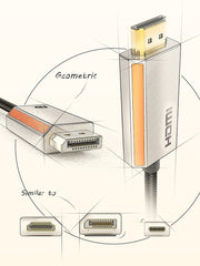 CABLETIME CT-CMHF8K-ZG USB-C male and HDMI female connector identification