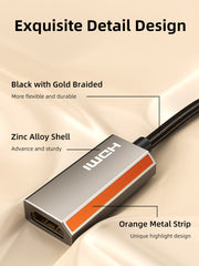 CABLETIME CT-CMHF8K-ZG USB-C to HDMI 2.1 adapter zinc-alloy shell and braided cable construction