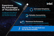 CABLETIME Intel-Certified Thunderbolt 4 USB-C Cable, 40Gbps, 100W, 8K@60Hz, 2.5m – feature detail 8 | CT40M