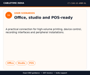CABLETIME CT-C160-U3-AMBM-BL — User scenarios — Office, studio and POS-ready