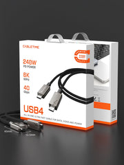 CABLETIME USB4 Cable, 40Gbps, 240W and 8K@60Hz – product view 10 | CU44E/CU44H/CU44L