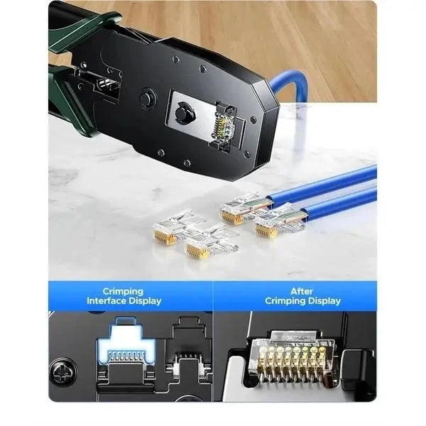 UGREEN RJ45 Crimping Tool NW304 (35971) – 3-in-1 Ethernet Cable Crimper, Cutter & Stripper for CAT5/CAT6/CAT7/CAT8 TeckPot