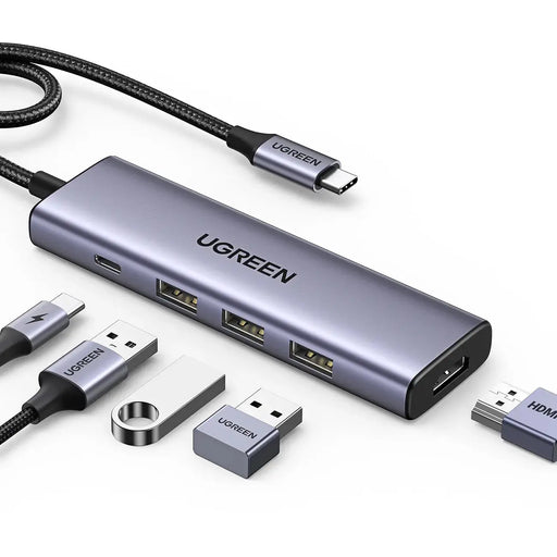 UGREEN 5-in-1 USB-C Multiport Dock 4K@60Hz HDMI 100W Power Delivery 3x USB-A 3.0 MacBook Pro iPad Pro Surface XPS ThinkPad 15597 Ugreen