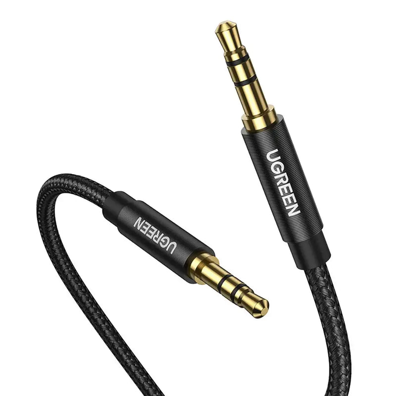 UGREEN 3.5mm Aux Cable 2M Gold Plated Braided Stereo Audio Cable for Car Headphones Speakers iPhone iPad Sony 50363 Ugreen