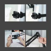 UGREEN Universal Tablet & Phone Holder 360° Rotating with Folding Long Arm – Adjustable 180° Arms, Desk & Bed Clamp (Fits 4"–12.9") (50394) TeckPot