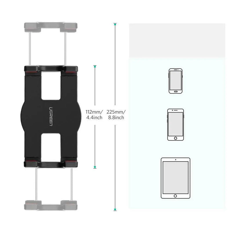 UGREEN Universal Tablet & Phone Holder 360° Rotating with Folding Long Arm – Adjustable 180° Arms, Desk & Bed Clamp (Fits 4"–12.9") (50394) TeckPot