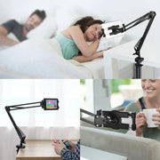 UGREEN Universal Tablet & Phone Holder 360° Rotating with Folding Long Arm – Adjustable 180° Arms, Desk & Bed Clamp (Fits 4"–12.9") (50394) TeckPot