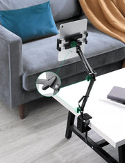 UGREEN Universal Tablet & Phone Holder 360° Rotating with Folding Long Arm – Adjustable 180° Arms, Desk & Bed Clamp (Fits 4"–12.9") (50394) TeckPot