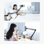 UGREEN Universal Tablet & Phone Holder 360° Rotating with Folding Long Arm – Adjustable 180° Arms, Desk & Bed Clamp (Fits 4"–12.9") (50394) TeckPot