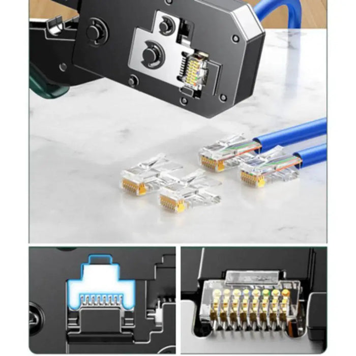 UGREEN Multifunction Crimping Tool 2 Extra Blade Sets Network Cable Cutter Stripper RJ45 RJ11 RJ12 Connectors Durable 70683 Ugreen