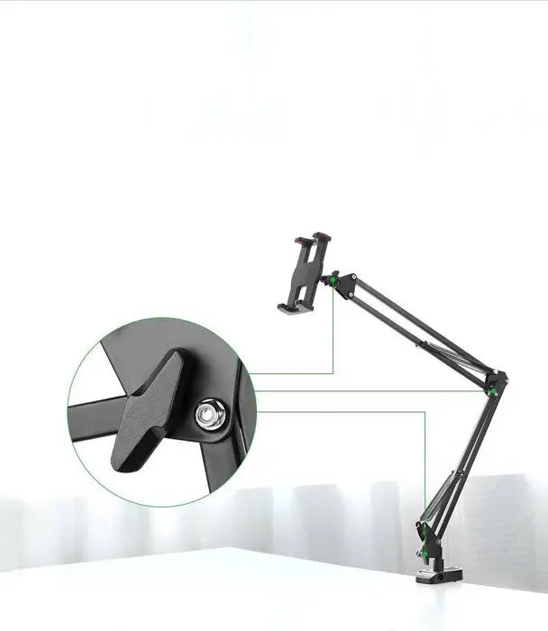 UGREEN Universal Tablet & Phone Holder 360° Rotating with Folding Long Arm – Adjustable 180° Arms, Desk & Bed Clamp (Fits 4"–12.9") (50394) TeckPot