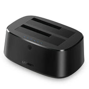 UGREEN Dual Bay USB 3.0 SATA Docking Station for 2.5"/3.5" HDD & SSD, External Hard Drive Dock with USB 3.0 Interface, Supports UASP and Hot-Swap – Model 50857 Ugreen